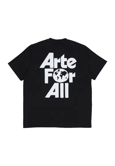 Arte Men's T-shirt Logo For All T-shirt Black In Black