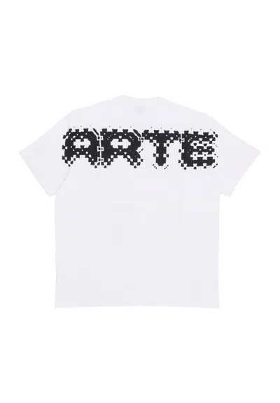 Arte Men's T-shirt Pixel Back Tee White In White