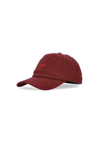 Arte Hat Visiera Curva Man Heart Logo Cap Bordeaux In Burgundy