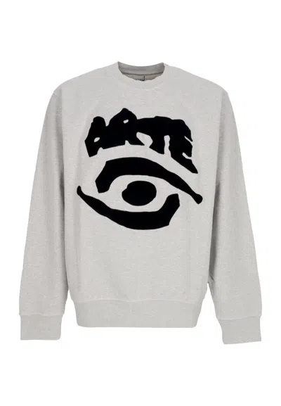 Arte Lightweight Crewneck Man Eye Front Crewneck Grey In Gray