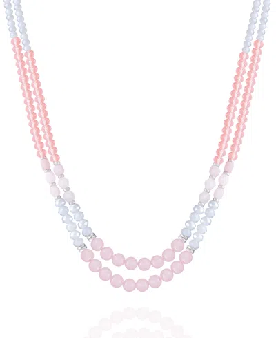 T Tahari Women's Lovely Baubles Beaded Statement Necklace In Pink