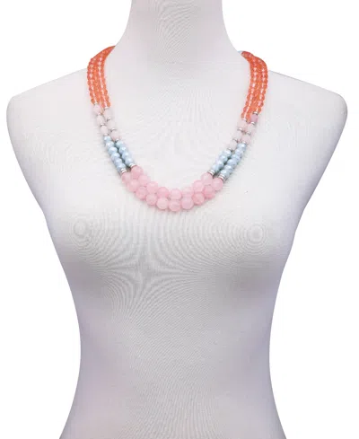 T Tahari Women's Lovely Baubles Beaded Statement Necklace In Pink