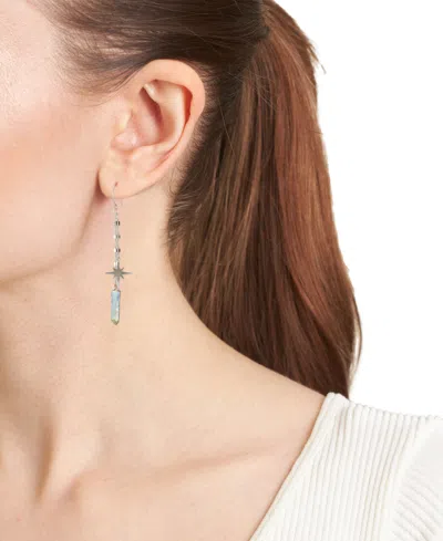 Macy's Aurora Borealis Or Mystic Quartz Starburst Drop Earrings In Silver
