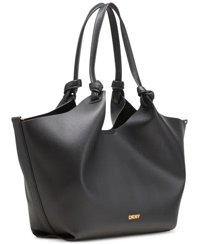 Dkny Paula Commuter Medium Sleek Tote In Black