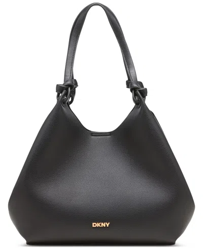 Dkny Paula Commuter Medium Sleek Tote In Black