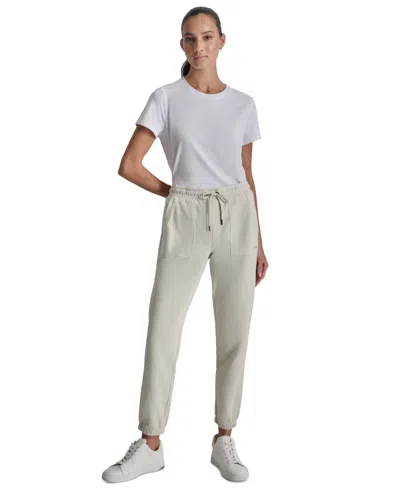 Dkny Sport Women's Cotton-blend Tie-waist Joggers In Neutral