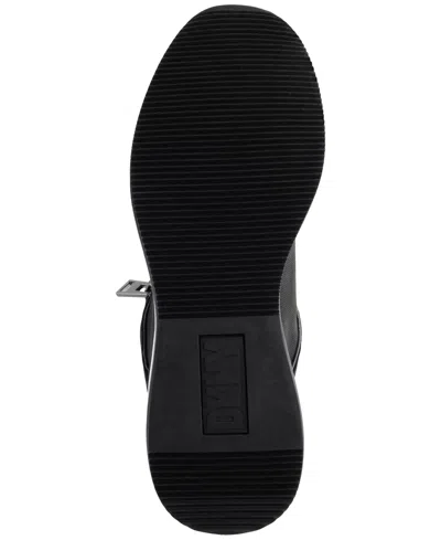 Dkny Kaden Lace-up Zip Wedge Sneakers In Black