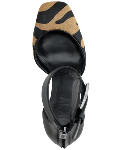 Dkny Women's Barra Ankle-strap Platform Pumps In Brown