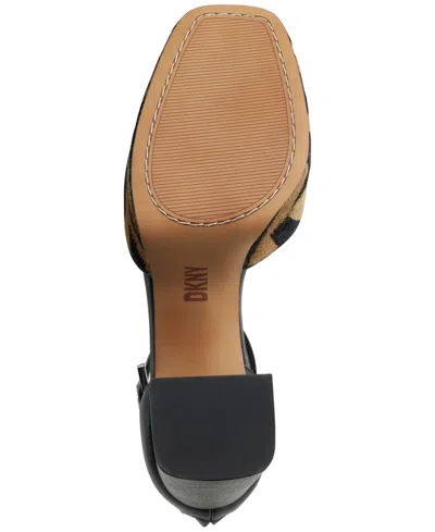Dkny Women's Barra Ankle-strap Platform Pumps In Brown