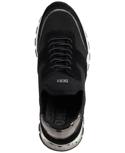 Dkny Women's Maida Lace-up Low-top Running Sneakers In Black
