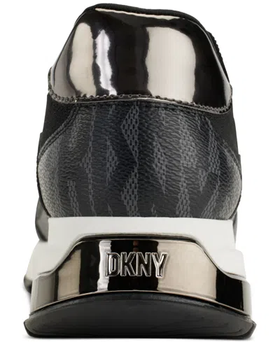 Dkny Women's Maida Lace-up Low-top Running Sneakers In Black