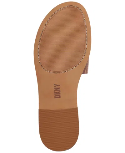 Dkny Women's Glynn Slip-on Embellished Slide Sandals In Brown