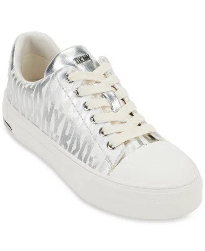 Dkny Women's York Lace-up Low-top Sneakers In White