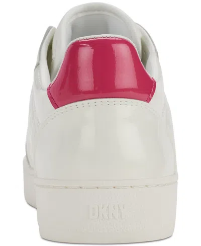 Dkny Women's Oriel Quilted Lace-up Low-top Sneakers In White