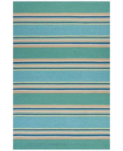 Kas Harbor Stripes 4230 Ocean 5' X 7'6" Indoor/outdoor Area Rug