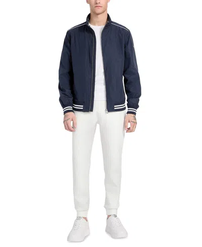 Guess Men's Regular-fit Urban Stripe Bomber Jacket In Blue