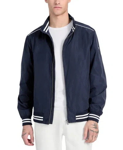 Guess Men's Regular-fit Urban Stripe Bomber Jacket In Blue