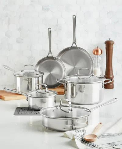 The Cellar Stainless Steel 11-pc. Cookware Set, Exclusively At Macy's In Silver