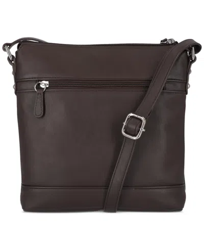 Giani Bernini Nappa Leather Venice Crossbody, Exclusively At Macy's In Brown