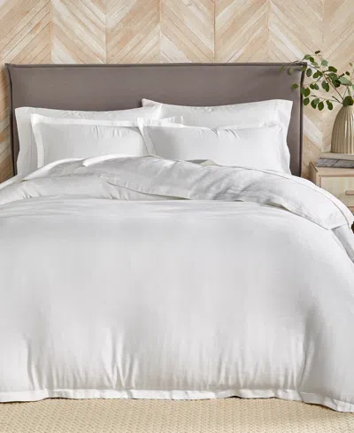 Hotel Collection Closeout!  Linen/modal Blend 3-pc. Duvet Cover Set, Full/queen, Exclusively At Macy' In White