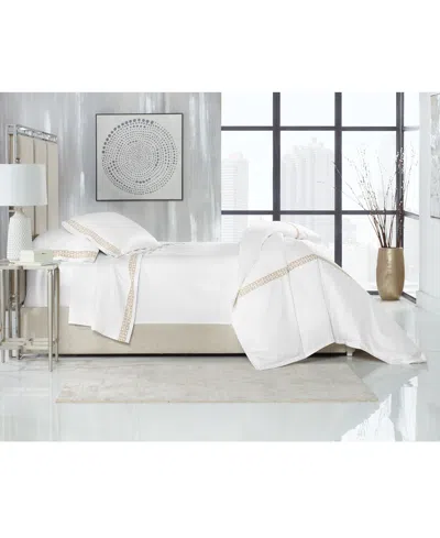Hotel Collection Chain Links Embroidered 100% Pima Cotton 4-pc. Sheet Set, Queen, Exclusively At Macy's In Gold