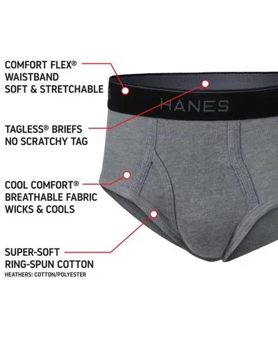Hanes Big Boys Ultimate Cotton Blend Dyed Brief, Pack Of 5 In Black
