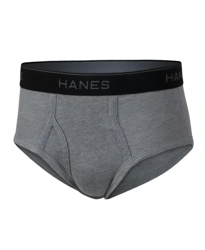 Hanes Big Boys Ultimate Cotton Blend Dyed Brief, Pack Of 5 In Black