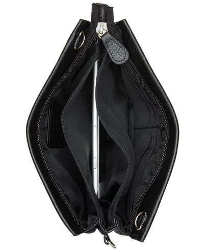 Giani Bernini Softy Leather Crossbody Wallet, Exclusively At Macy's In Black