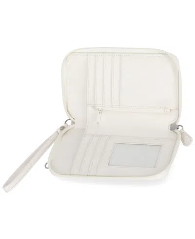 Giani Bernini Softy Leather Tech Crossbody Wallet, Exclusively At Macy's In Gray