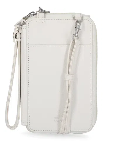 Giani Bernini Softy Leather Tech Crossbody Wallet, Exclusively At Macy's In Gray