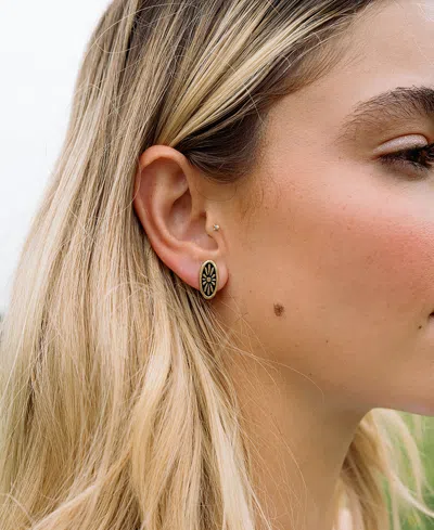 Matr Boomie Nisha Ball And Oval Stud Earrings, Set Of 2 In Multi