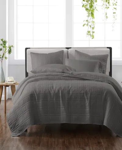 Cannon Heritage 3-pc. Quilt Set, Full/queen In Gray