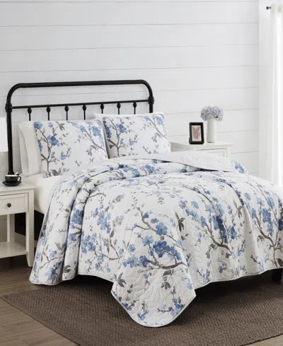 Cannon Kasumi Floral 3 Piece Quilt Set, Full/queen In Multi