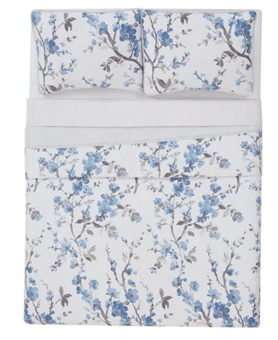 Cannon Kasumi Floral 3 Piece Quilt Set, Full/queen In Multi