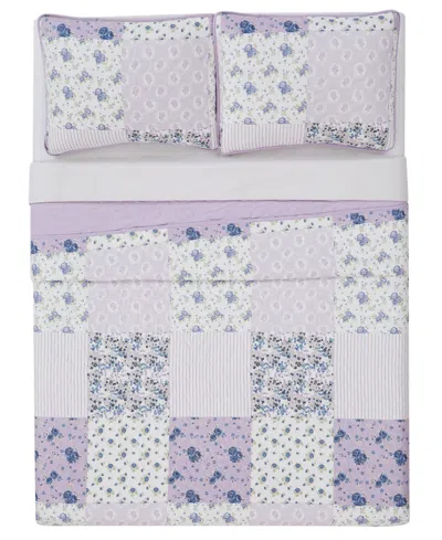 Cannon Elissa Patchwork 3 Piece Quilt Set, Full/queen In Multi