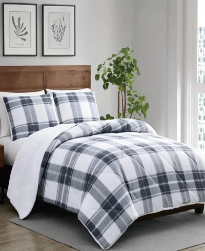 Cannon Cozy Teddy Plaid 2 Piece Comforter Set, Twin Xl In Multi