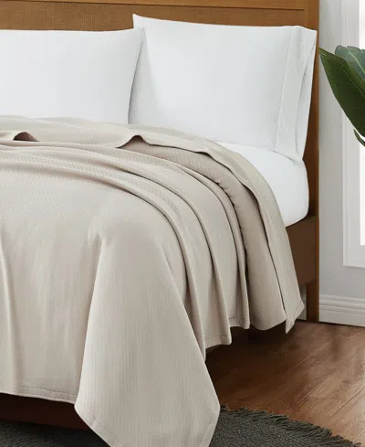 Frye Cotton Woven Blanket, Full/queen In Sand