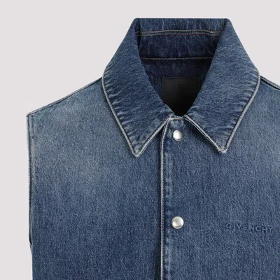 Givenchy Denim Vest In Blue