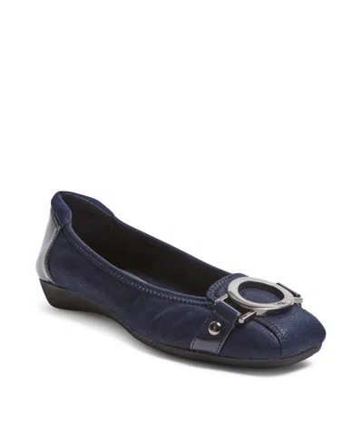 Anne Klein Women's Umeko Snip Toe Ballet Flats In Blue