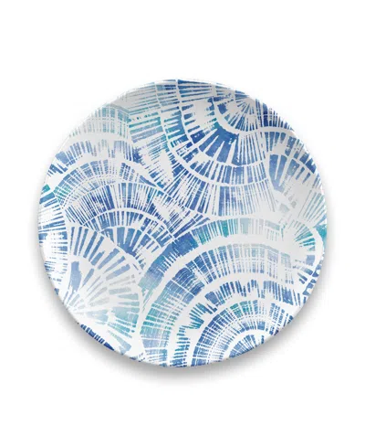 Abode Homewares Coastal Scallops 6-piece Salad Plate Set, 8.5"