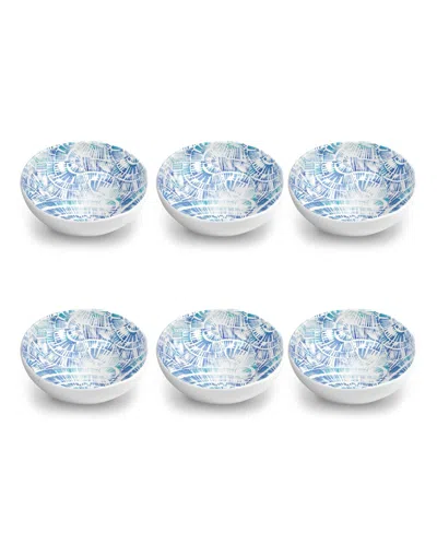 Abode Homewares Melamine Coastal Scallops Bowls, Set Of 6