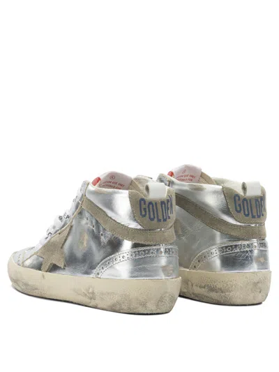 Golden Goose "mid Star" Sneakers In Silver