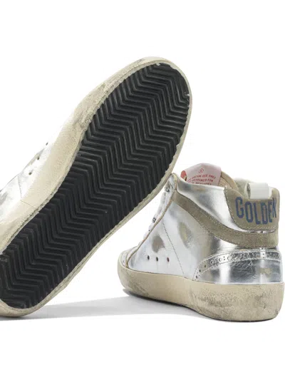 Golden Goose "mid Star" Sneakers In Silver
