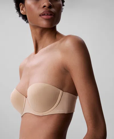Calvin Klein Women's Perfectly Fit Push-up Strapless Bra Qf5677 In Neutral