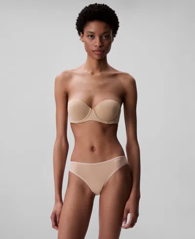Calvin Klein Women's Perfectly Fit Push-up Strapless Bra Qf5677 In Neutral