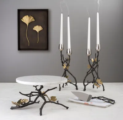 Michael Aram Butterfly Gingko 2-pc. Candle Holder Set In Multi