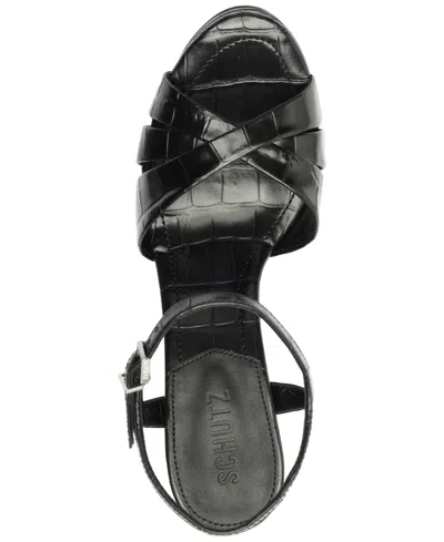 Schutz Women's Keefa High Platform Sandals In Black
