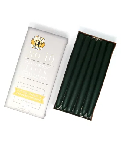 Mole Hollow Candles 10" Taper Candles In Green