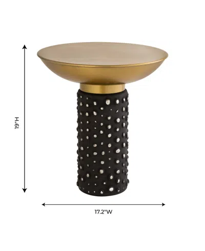 Tov Furniture Blaze Glass And Brass Side Table