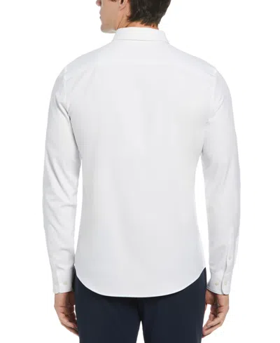 Perry Ellis Men's Untucked Total Stretch Slim Fit Shirt In White